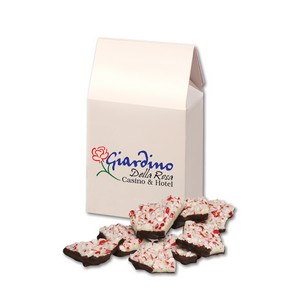 Peppermint Bark in Gable Top Gift Box with Full Color Imprint