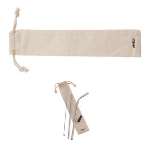 Perka Avila 5-Piece Stainless Steel Straw Set