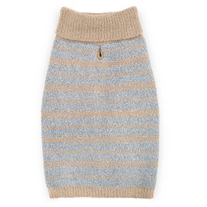 Pet Sweater - Striped - Kash-cozyâ„¢ - Honey w/ Heathered Fog Nickel Stripe - XS
