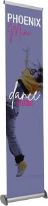 Phoenix Mini Full Height 3 Pole Silver Retractable Banner Stand