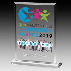 PhotoImageÂ® Billboard Award w/4-Color Process (7"x 8 1/4"x 3/8")