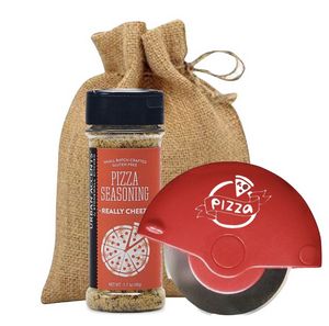 Pizza Cutter and Seasoning Kit