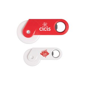 Pizza Cutter w/Handle and Bottle Opener