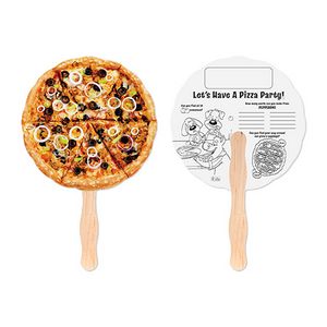 Pizza Shaped Hand Fan