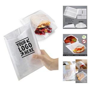 Plain Glassine Wax Paper Bag for Sandwiches (7"x6"x1")