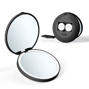 Pocket Double-Sided Makeup Mirror With Led Light