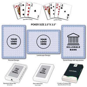Poker Night Blue Theme Poker Size Playing Cards