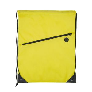 Polyester Drawstring Backpack with Front Zipper