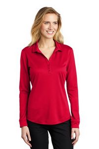 Port Authority Women's Silk Touch Performance Long Sleeve Polo.