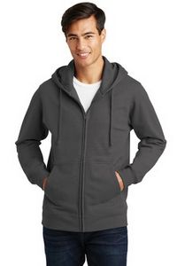 Port & Co Fan Favorite Fleece Full-Zip Hooded Sweatshirt.
