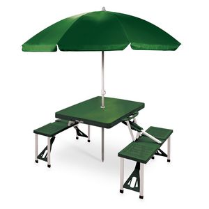 Portable Folding Picnic Table w/Four Integrated Seats