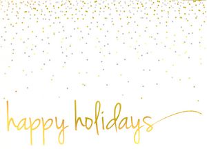 Premium-Confetti Happy Holidays Greeting Card