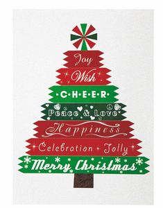 Premium-Designer Tree Holiday Greeting Card