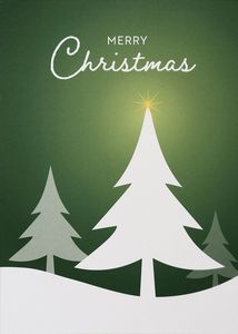 Premium-Merry Christmas Tree Greeting Card