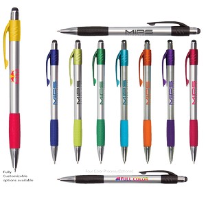 Premium Silver Stylus Pen with Metallic Accents