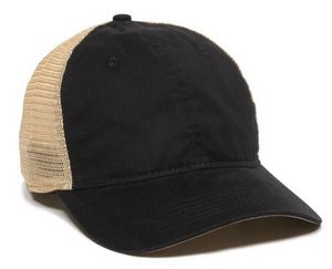 Premium Washed Twill Cap w/Tea-Stained Mesh Back