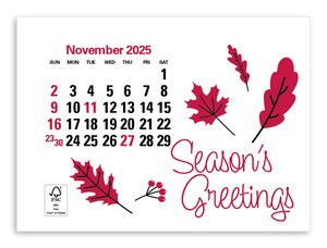 Press-N-Stick Full-Color Header Standard Calendar
