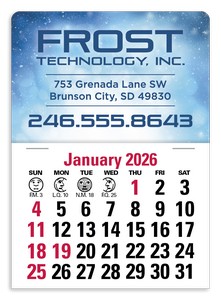 Press-N-Stick Full-Color Header Standard Calendar
