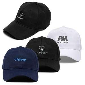 Promo Poly-Cotton 6 Panel Velcro Strap Baseball Cap (Ocean - 10 Weeks)