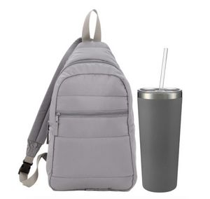 Puffer Sling with Stainless Tumbler