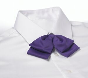 Purple Banded Floppy Bow Tie
