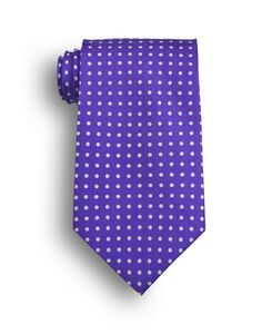 Purple Newport Polka Dot Wet Dyed Silk Tie