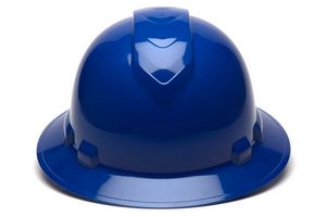 Pyramex RidgelineÂ® Non-Vented Full Brim Style ANSI Type I Hard Hat with 6 Point Suspension