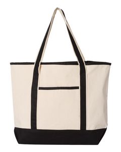 Q-Teesâ„¢ 34.6L Large Canvas Deluxe Tote Bag
