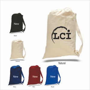 Qtees Canvas Drawstring Bag w/ Self Fabric Handle