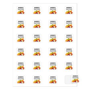 Quick & Colorful Sheeted Labels | Square | 1" x 1"