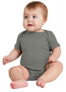 Rabbit Skins Infant Short Sleeve Baby Rib Bodysuit.