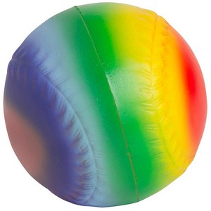 Rainbow Baseball SqueeziesÂ® Stress Reliever