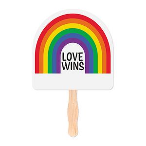 Rainbow Shaped Hand Fan