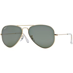 Ray-BanÂ® Polarized Aviator Sunglasses - Gold/Green