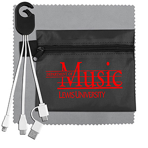 "ReCharge Zip" Mobile Tech Charging Cables in Zipper Pouch