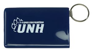 Rectangle Card Holder w/Key Ring - Spot Color