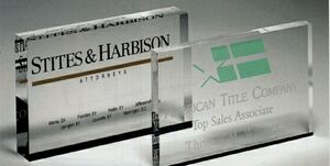 Rectangle Paperweight Award (3"x4"x3/4")