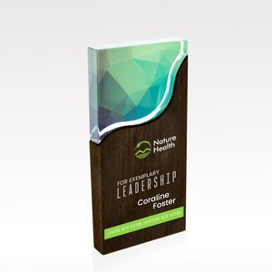Rectangle Wood & Acrylic Award - Small