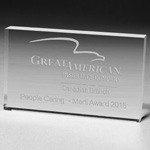 Rectangular Acrylic Paperweight -3" x 5" x 1/2"