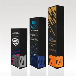 Rectangular Ebony Award 7" Alpha