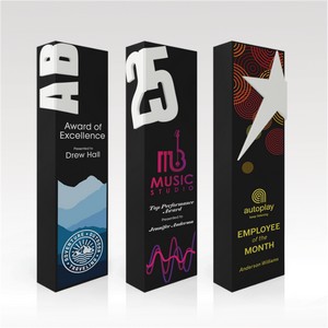 Rectangular Ebony Award 9" Number