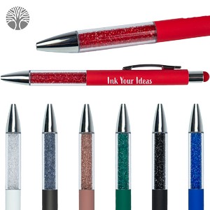 Recycled Glitter Grip Stylus Pen