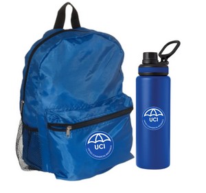Recycled Stainless Steel Water Bottle with Backpack