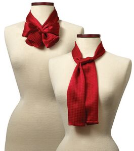 Red Felton Silk Scarf - 8"x45"