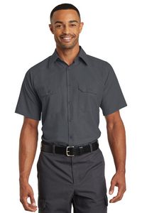 Red Kap Short Sleeve Solid Ripstop Shirt.