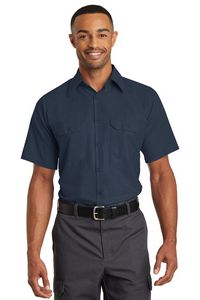 Red Kap Short Sleeve Solid Ripstop Shirt.