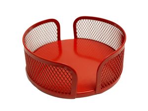 Red Mesh Metal Coaster Holder