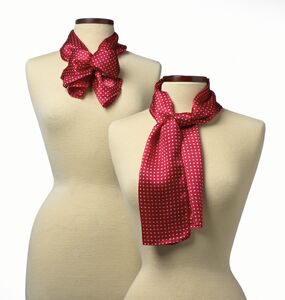 Red Newport Silk Scarf - 8"x45"