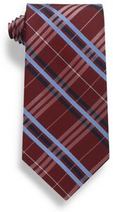 Red Plaid Silk Tie