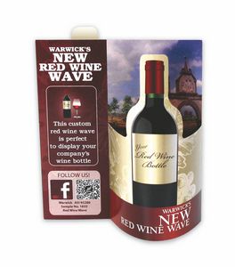 Red Wine 3-D Wave Table Tent